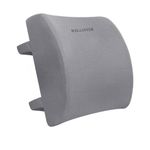 WELLGIVER Back Support for Chair | 2 Years Warranty | Memory Foam Car Seat Back Support, Orthopedic Lumbar Support Back Rest for Back Pain Relief - Back Pillow for Sitting (Standard, Grey)