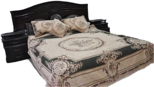 Tache 3 PC Chenille Woven Summer Green Forest Floral Quilt Bedspread Set, Twin