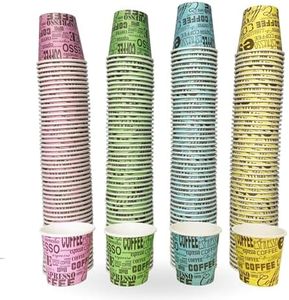 TeamBio 1000 Pz Bicchieri Caffe di Carta Biodegradabili Biocompostabili Tazzine 75ml