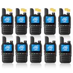 KAYOTOM Global Walkie Talkies Unlimited Range PTT Push-to-Talk Over Cellular Nationwide 5000 Miles POC 4G Handheld Long Range Two Way Radio for Team Management (4Pack and SIM)
