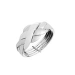 Silverly Puzzle Rings Women Sterling Silver - 925 Sterling Silver Ring - Braided Woven Multiband Promise Ring for Men- Women's Wedding Band - Turkish Wedding Rings His and Hers