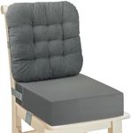 Booster Seat for Kitchen Chair, Adjustable Safety Belts Toddler Booster Seat, Corduroy Toddler Booster Seats for Dining table, Waterproof High Chair Booster Seats, Kids Child High Back Booster Age 2-6