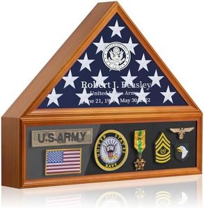 DIY Personalized Flag Display Case for 5'x9.5' Burial Flag - Solid Wood