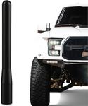 EcoAuto Short Antenna Ford Fits F150 F250 F350 Super Duty, Bronco, Ford Raptor Accessories & Dodge RAM Car Antenna- Anti-Theft Design - Carwash Safe Antenna for Truck 4 Inch Long (Black)