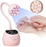 Makartt UV LED Nail Lamp - Gooseneck UV Light for Gel Nails Cherie Cordless USB 24W Nail Dryer Gel Lamp with 4 Times & Auto Sensor Professional Fast Flash Curing Nail UV Light for Gel Polish Nail Art