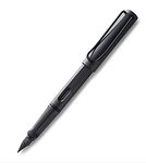 Lamy Safari Medium Nib Fountain Pen | Sturdy Plastic, Umbra | Metal Clip, Ergonomic Grip | Black Chromium-Plated Steel Nib | with Ink Cartridge T 10 Blue | with Converter Z 28