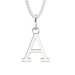 Aeon Jewellery Alphabet Initial Necklace - A | 925 Sterling Silver | Adjustable 16-18 Inch Silver Necklace | Polishing Cloth Included