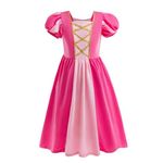 Dressy Daisy Toddler Girls Cotton Princess Dress Up for Halloween Birthday Party Everyday Outfit Size 3T to 4T, Hot Pink