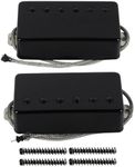 FLEOR Alnico5 Guitar Humbucker Pickup Set Bridge & Neck Pickups Compatible with LP style Guitar Part, Black