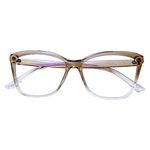 Peter Jones Transparent Brown Cateye Large Blue Light Blocking Computer/Gaming Glasses for Women/Girls (20385TBW)