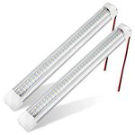 12V Interior LED Light Bar, Linkstyle 108 LED Universal Strip Light with ON/OFF Switch, White Lamp for Van Car Auto Camper Bus Caravan Boat Motorhome Kitchen Bathroom (2 Pack)