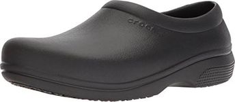 Crocs Unisex On the Clock Work Crocs Slipon Sandals, Black, 6 UK Men 7 UK Women