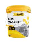 Excel Coatings High SRI Heat Reflective Cool Roof Paint Summer Cool Roof Coating, 20 LTS, Covers 500 sq.ft, Polymer-based, Pack of 1