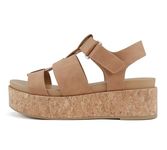Soda “Amenda” ~ Women Round Toe Fisherman Platform Low Heel Wedge Sandal with Adjustable Ankle Strap, Coffee Nubuck, 7.5