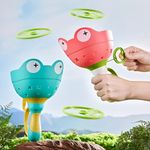 Ivtivfu Outdoor Flying Disc Launcher Toy (2PCS): Outside Catching Games for Kids Ages 4-8, Fun Toddler Toy for 3 4 5 6 7 8 Years Old Boys Girls, Creative Birthday Easter for Children Ages 3-5