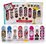 Tech Deck, Competition Legends 8-Pack Fingerboards with Collectible Cards, Olympic Games Paris 2024, Customizable Mini Skateboards, Kids Toys for Ages 6 and up