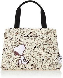 Sifle HAP6040 Snoopy Side Button Mini Tote Bag, PN30 Flower Beige, Free Size