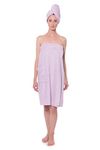 Women's Towel Wrap - Viscose from Bamboo Spa Wrap Set by Texere (Large/X-Large, Lavender Fog)