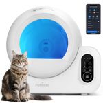Nobleza Self Cleaning Cat Litter Tray, 70L Extra Large Automatic Cat Litter Tray APP Control, Smart Robot Litter Box for Multiple Cats, Triple Odour Control, Includes Trash Liner, Safety Protection