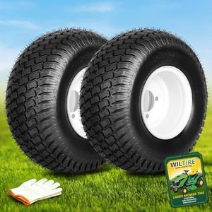 Wiltire (2-Pack) 18X8.50-8 Tubeless Lawn Mower Tire and Wheel for Zero Turn Lawn Mowers Rear Tires,18X8.5-8 Lawn Mower Tractor Tire Wheel Assembly,with 4 Lugs on 4" PCD,2.83" Center Bore,4 Ply
