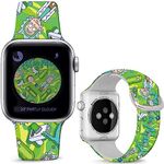 Leotop Compatible with Apple Watch Band Rick and Morty 38 mm 40 mm 41 mm Soft Silicone Magic Fancy Bracelet Compatible with iWatch Series 8 7 6 5 4 3 2 2 1 SE/SE 2 Children Girls Women