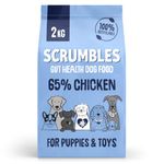 Scrumbles Natural Gluten-Free Dog Dry Food With Fresh Chicken, For Puppies And Adult Toy Breeds, 2 Kg