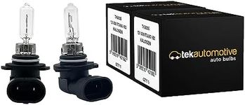 Tek Automotive HB3 Headlight Bulb, Halogen Headlight Headlamp Fog Light, 9005 12V 60W P20D Car Light Bulbs - Twin Pack