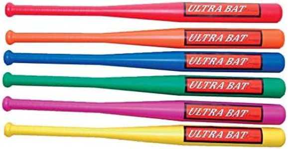 Champion Sports Ultra Bat Set - Assorted Colors - Hand-Eye Coordination - Durable Plastic Construction - Kids Backyard Plastic Baseball Bat - 30" Length - Set of 6