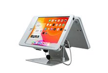 Dual Tablet Kiosk – CTA Security Dual-Tablet Kiosk Stand with 2 Separate Enclosures for iPad 7th/8th/9th Gen | iPad Air 3 | iPad Pro & More - White (PAD-DSTW10)