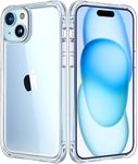 Mkeke for iPhone 15 Case Clear, [Not Yellowing] [Military-Grade Drop Protection] Clear Slim Phone Cases for Apple iPhone 15 with Shockproof Bumper 2023 - Clear