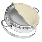 LucyPhy Large Dumpling Maker, 6 in Empanada Maker with 7 in Dough Cutter Circle Mousse, 304 Stainless Steel Dumpling Maker Pastry, Ravioli, Pie Mold