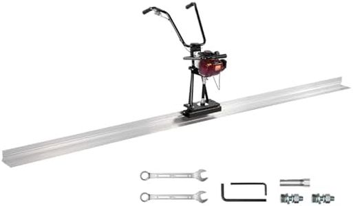 VEVOR Concrete Power Screed, 4 ft Aluminum Board Straight Edge Bar Set, 4 Stroke Cement Finishing Vibrating Motor with Height Adjustable Handles, High Efficient Concrete Tool 6500RPM