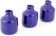 Mkd2 Rise Ceramic Reed Diffuser Pot I Empty Aroma Pot - Set of 3 (Blue) for Home Fragrance