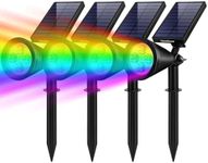 InnoGear Solar Outdoor Lights, Solar Lights Outdoor Waterproof Solar Spot Lights Outdoor Spotlight for Yard Landscape Lighting Wall Lights Auto On/Off for Pathway Garden, Pack of 4 (Colorful)