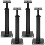 4 PCS House Jacks for Leveling, Adjustable Basement Floor Jack Post, 11.6" to 16.1" Height Range, 8800 lbs Min and Max Height Capacity, Telescoping Jack for Temporary Support(Black)