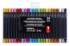 Zebra Pen Zensations Mechanical Colored Pencils, 2.0mm, Assorted Colored Lead, 24-Count