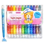 FunBlast Twist Crayons for Kids -12 Pcs Crayon Set, Coloring Kit for Kids, Crayon for Drawing & Painting for Kid, Art & Craft Kit, Birthday Return Gifts for Kid (Multicolor)