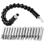 DIY Crafts Pack Of 1 Pc, Flexible Holder Drill, Flexible Holder Drill for Black 30cm 11.8" Tools Shaft + 16 Pc Ratchet Bits + Extensio (Pack Of 1 Pc, Flexible Holder Drill)