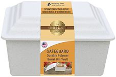 Safeguard Durable Injection Molded ABS Burial Urn Vault - Urn Vault for Ground Burial of One Cremation Urn - White - Made in The U.S.A.