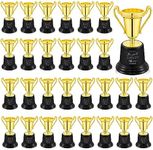 Libima Gold Trophy Award Plastic Mini Trophies Bulk Trophy Cup for Football Soccer Baseball Halloween Party Kids Boys Girls Employee Teacher, 5 Inch (Proud,48 Pieces)