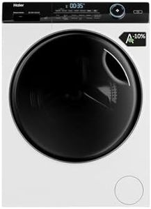 Haier I-Pro Series 5 HW90-B14959EU1IB- Lavadora Carga Frontal 9KG, Función Vapor, Motor Direct Motion, Tratamiento Antibacterias, 1400 RPM, Fin Diferido, Detector Automático de KG, 12 Programas,Blanco