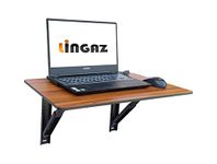 LINGAZ Engineered Wood Wall Mounted Table/Multi-Purpose Table/Laptop Table/Study Table/Computer Table/Office Table/Foldable Table/Writing Desk/Work Table For Home Office, 30 Cm, 38 Cm