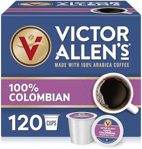 100% Colombian for K-Cup Keurig 2.0 Brewers, 120 Count, Victor Allen’s Coffee Medium Roast Single Serve Coffee Pods