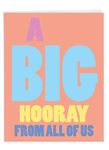 NobleWorks Oversize Congratulations Greeting Card From Us 8.5 x 11 Inch with Envelope (1 Pack) Oversize Jumbo Congats, Good Luck Big Hooray J9690CGG-US