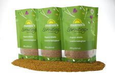 Mumm’s Sprouting Seeds – Alfalfa - Large Share Pack – Certified Organic Seed – Non-GMO – High Germination – 3 x 250 g – Resealable Bag