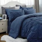 Bedsure Navy Comforter Set Queen - 