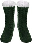 SIMIYA Mens Warm Fleece Lined Winter Soft Non Slip Socks Christmas Mens Slipper Socks (One size fits 6-12)