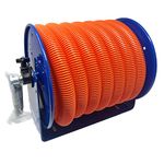 VPC Garage & Utility Vacuum Cleaner Kit with Stainless Steel Hose Reel | 1.25 Inch Premium Hose (30 feet) (Orange)