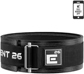 Hybrid Leather Weightlifting Belt for Men & Women - Self locking Adjustable Leather Lifting Belt for Powerlifting, Olympic lifting & Functional Fitness - Weight Belt, Squat Belt, Back Support - Patented (Black, XX-Large)