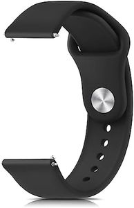 Tobfit 22mm Watch Band Strap with Rust Free Button Compatible with Noise ColorFit Ultra/Ultra 2, Vision, Caliber, Pro 3 (Watch Not Included), Soft Smartwatch Straps for Men & Women (Black)